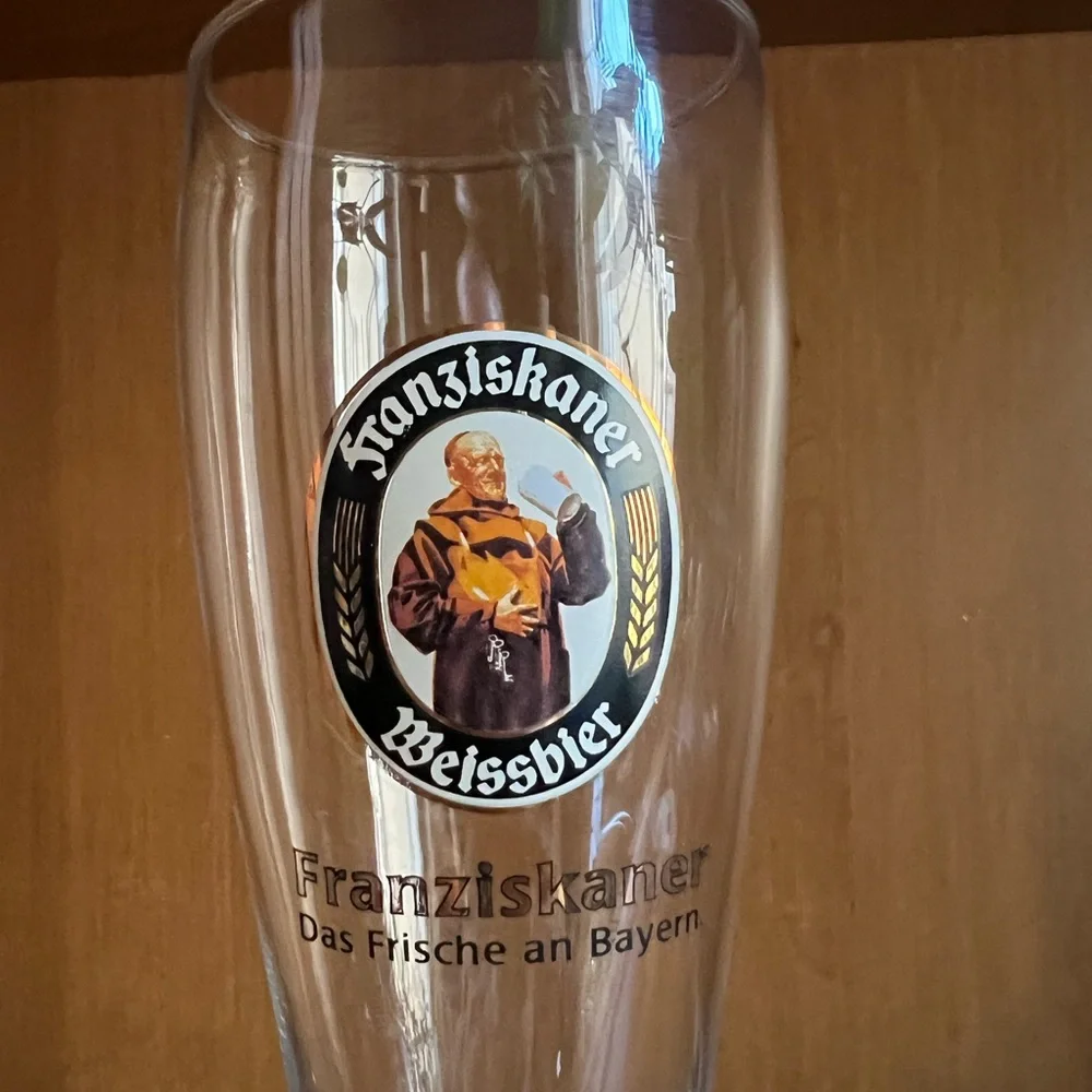 Franziskaner Weissbier German Pilsner Glass Herb Germany‎ 9 3/4